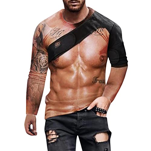 Generisch Muskelshirts Herren Fasching Pullover Sportswear Sixpack Muskelattrappe Oberteil Langarm Muskelshirt Tunika Tops Funktionsshirts Männer Große Größen Frontprint Streetwear Sweatshirt Generisch Muskelshirts Herren Fasching Pullover Sportswear Sixpack Muskelattrappe Oberteil Langarm Muskelshirt Tunika Tops Funktionsshirts Männer Große Größen Frontprint Streetwear Sweatshirt von Generisch