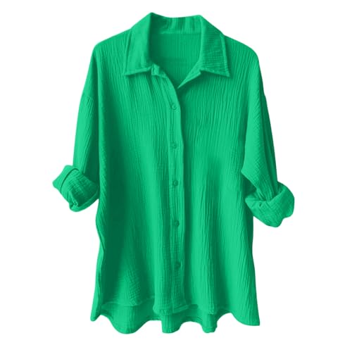 Generisch Musselin Bluse Damen Oversized Lang Longbluse Sommer Hemdbluse Lässig Baumwolle Oberteile Leinenbluse Große Größen Generisch Musselin Bluse Damen Oversized Lang Longbluse Sommer Hemdbluse Lässig Baumwolle Oberteile Leinenbluse Große Größen von Generisch