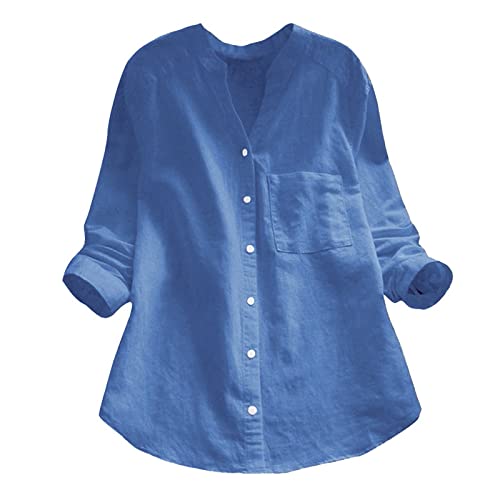 Generisch Musselin Hemd Damen Leinenhemd Leinenbluse Bluse Damen Elegant Langarm Spitzen Tunika Bluse Mit Laternenärmeln Weiß Langarmshirt Locker Blusen Oberteile Schwarz Weiß von Generisch