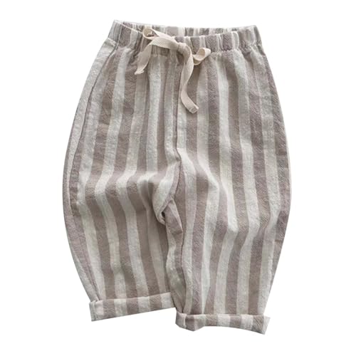 Generisch Musselin Hose Baby Leichte Baumwolle Leinenhose Unisex Jungen Mädchen Pumphose Leichte Lange Sommerhose Kinder Klimahose von Generisch
