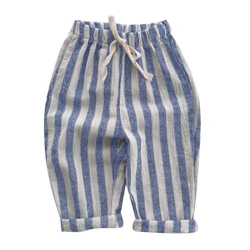 Generisch Musselin Hose Baby Leichte Baumwolle Leinenhose Unisex Jungen Mädchen Pumphose Leichte Lange Sommerhose Kinder Klimahose von Generisch