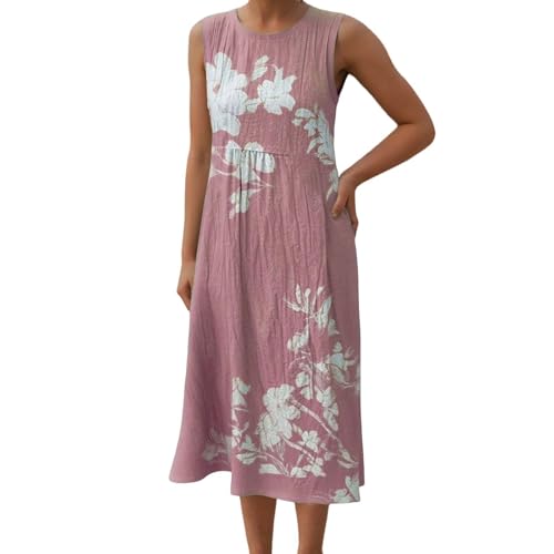 Generisch Musselin Kleid Damen Leicht Luftig Lang Sommerkleid Freizeitkleid Große Größen Rundhals Vintage Boho Blumenkleid Strandkleid Sommer Ärmellos Locker Maxikleid Blusenkleid Generisch Musselin Kleid Damen Leicht Luftig Lang Sommerkleid Freizeitkleid Große Größen Rundhals Vintage Boho Blumenkleid Strandkleid Sommer Ärmellos Locker Maxikleid Blusenkleid von Generisch