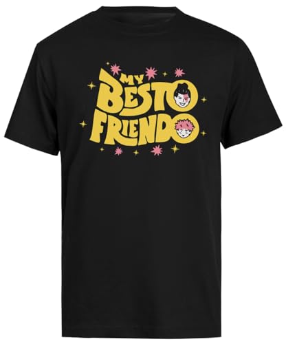 Generisch My Besto Friendo Gojo Geto Männliches Schwarzes T-Shirt Für Herren, Kurzärmeliges T-Shirt von Generisch