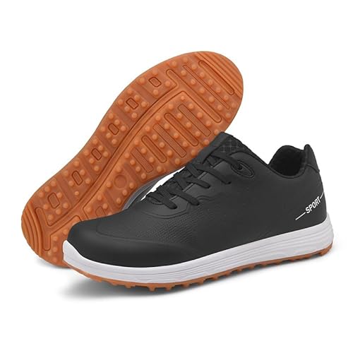 Generisch Nahtlos Wasserdicht Golfschuhe Rutschschutz Bewegung Freizeitschuhe (schwarz,40) von Generisch