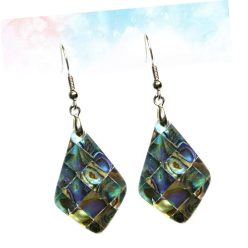 Generisch Natürliche Abalone Muschel Ohrringe Damen Dangler Schmuck Einzigartig Handgefertigt Elegante Ohrhänger für Frauen und Mädchen Alltag Büro Anlass von Generisch