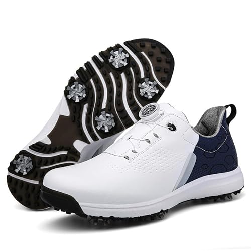 Generisch Neue Golfschuhe mit Rutschschutz rutschfeste Trainingsschuhe Abnehmbare Golfschuhe (Weiße Nägel,45) von Generisch