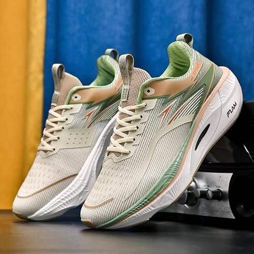 Generisch Neue Laufschuhe Marathon Super Leichte Schockdämpfung Professionelle Sportschuhe Training Spring Seil Schuhe (Sandfarbe,42) von Generisch