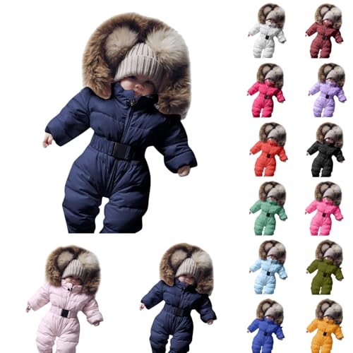 Generisch Neugeborenes Baby Bär Strampler Outfit Anzug Umschlag Fäustlinge Füßlinge Mädchen Jungen Winter Schneeanzug Fleece Kleidung Kapuzenoverall Kuschelige Hausschuhe Kinder von Generisch