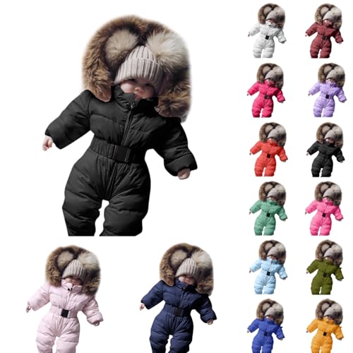 Generisch Neugeborenes Baby Bär Strampler Outfit Anzug Umschlag Fäustlinge Füßlinge Mädchen Jungen Winter Schneeanzug Fleece Kleidung Kapuzenoverall Kuschelige Hausschuhe Kinder von Generisch