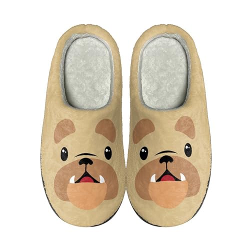 Generisch Niedliche Cartoon-Halloween Tier Hausschuhe - Damen Herren Hausschuhe Winter Warme Lustig Plüsch Hausschuhe Unisex Hauspantoffeln Pantoletten Rutschfest Schlappen Liebespaar Pantoffeln von Generisch