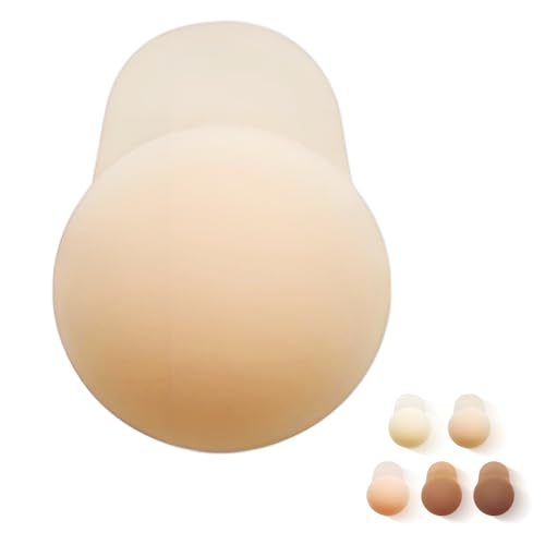 Generisch Nippelpads Klebe BH Push Up Unsichtbar Trägerloser Breast Pads Ultra Dünne Damen Nippel Covers Wiederverwendbare Nipple Cover (11CM Dunkle Hautfarbe) von Generisch