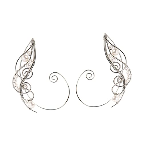 Generisch Non Piercing Ear für Damen Vintage Elfenohr Ohrclips Handgefertigte Ohrringe für Cosplay Partys und Alltag Perfektes Schmuckstück für Besondere Anlässe von Generisch