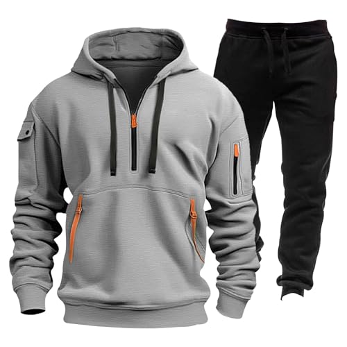 Generisch None Of Us Tracksuit Pullover Baumwolle Herren Jogginganzug Herren Set Herren Jogginganzug Retro Trikot Freizeitanzug Jogginghose Orange Orange Jogginghose None Of Us Tracksuit Joginanzuge von Generisch