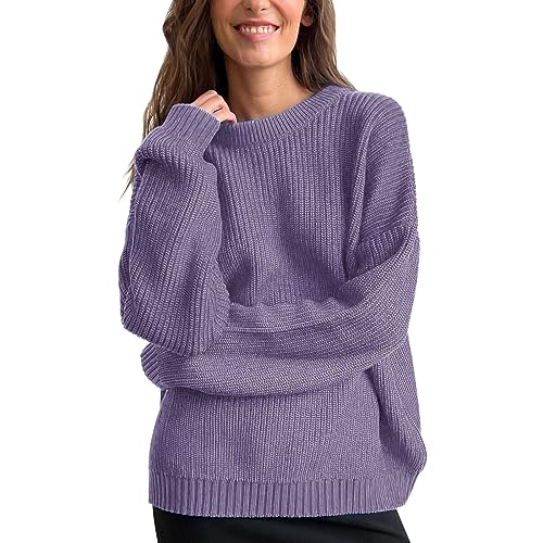 Generisch Oberteil Damen Oversized Pulli Damen Damen-Pullover Damenpullover Langarm Winter Sale Damen Rolli Womens Sweater Pulli schwarz Damen Clearance Items von Generisch