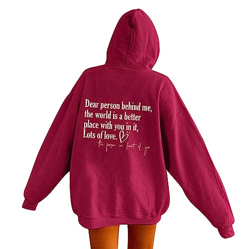 Generisch Oberteile Damen Backprint Kapuzenpullover Casual Sweatshirt Mit Taschen Langarmshirt Outdoor Top Langarm Pulli Streetwear Kapuzenpulli Übergangs Oberteile Hoodie Pullover Mit Kapuze von Generisch
