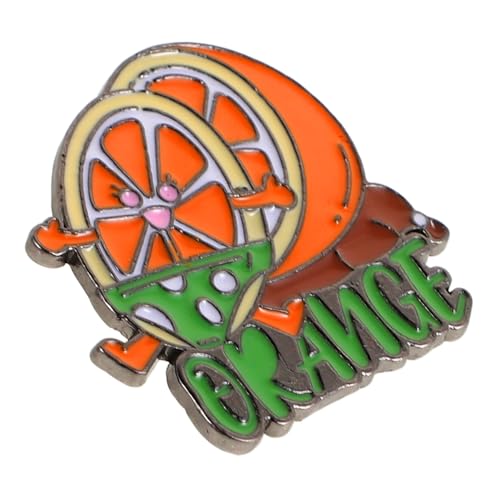 Generisch Obst Anstecker Orangefarbene Brosche Obstbrosche Obst Anstecker Für Cartoon Emaille Rucksäcke Orangefarbene Broschen Mit Anstecknadel Fruchtförmige Brosche Damen Süße von Generisch