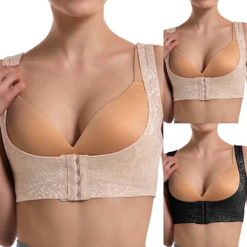 Generisch Oktoberfest Dirndl Push-Up BH Büstenhebe Schwarz/Hautfarben Gr. S-XXL. von Generisch