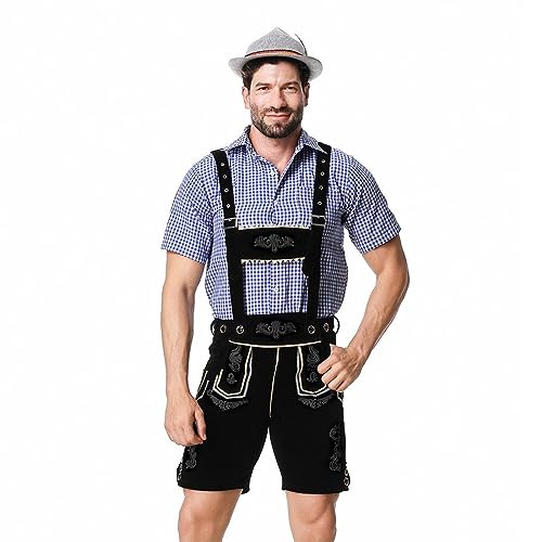 Generisch Oktoberfest Kostüm Herren, Oktoberfest Herren Outfit,Oktoberfest Outfit Herren,Kostüm Oktoberfest Herren,Lederhosen Outfit Oktoberfest Oktoberfest Herren Shirt Trachten Schuhe MäNner von Generisch