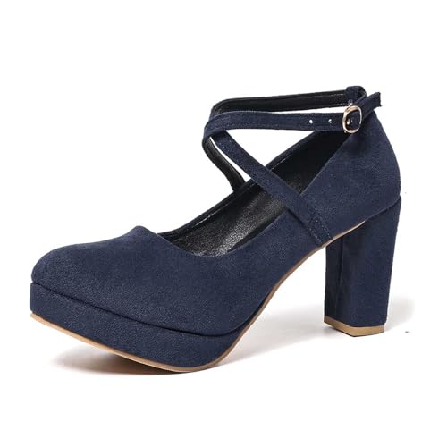 Generisch Oktoberfest Schuhe Damen klobigem Absatz wasserdichte Große Ferse Freizeitschuhe Alltag und zum Stilvolle Kombinieren mit Dirndlkleid Slip On Design für Passform Bequeme Cosplay Hoch von Generisch