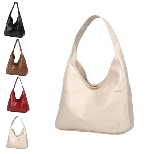 Generisch Ooomay Bag - Ooomay Maya Shoulder Bags,15 in Maya Bag the Mayas,Vegan Leather Trendy Soft Maya Tote Bags (White) von Generisch