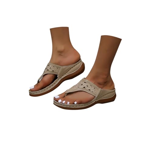 Generisch OrthopäDische Zehentrenner Sandalen Damen Sommer Flip Flops Mit FußBett Pantoffeln Elegant Sommerschuhe Flipflop Bequem Sandaletten Barfuss Schuhe Slippers Freizeit Hausschuhe (B-Brown, 36) Generisch OrthopäDische Zehentrenner Sandalen Damen Sommer Flip Flops Mit FußBett Pantoffeln Elegant Sommerschuhe Flipflop Bequem Sandaletten Barfuss Schuhe Slippers Freizeit Hausschuhe (B-Brown, 36) von Generisch