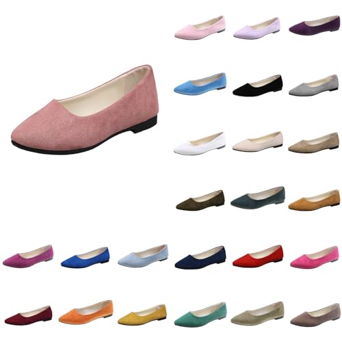 Generisch Orthopädische Damen Flache Schuhe Elegante Spitzer Abendschuhe Leichte Atmungsaktive Freizeitschuhe Loafers Bequeme BarfußSchuhe Lässige Komfortschuhe Grau 37.5 von Generisch