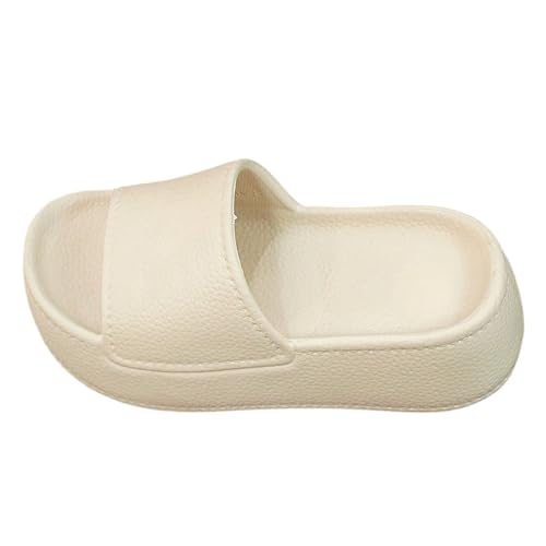 Generisch Orthopädische Damenschuhe Sommerschuhe für Hausschuhe Outdoor Modische High Heel Plattform Strand Freizeit Casual Hausschuhe Netz Slide Sandalen Weiche Sandalen Damen Cosy (Khaki,35) von Generisch