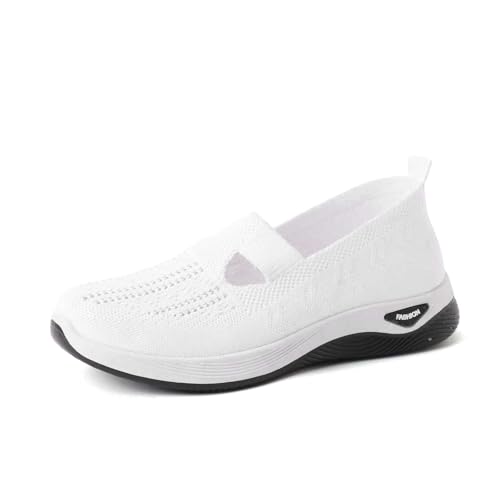 Generisch Orthopädische Damenschuhe Wanderschuhe Leichte H-Typ Mesh-Schuhe Atmungsaktiv Memory Foam Walkingschuhe Slip-On Sommer Bequem Sportschuhe Flach Sneaker Sommerschuhe White 38 Generisch Orthopädische Damenschuhe Wanderschuhe Leichte H-Typ Mesh-Schuhe Atmungsaktiv Memory Foam Walkingschuhe Slip-On Sommer Bequem Sportschuhe Flach Sneaker Sommerschuhe White 38 von Generisch