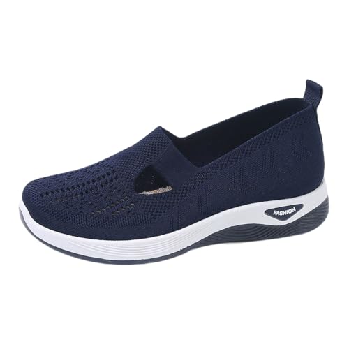 Generisch Orthopädische Damenschuhe Wanderschuhe Leichte H-Typ Mesh-Schuhe Slip-On Sommer Atmungsaktive Memory Foam Bequeme Outdoor-Sportschuhe von Generisch