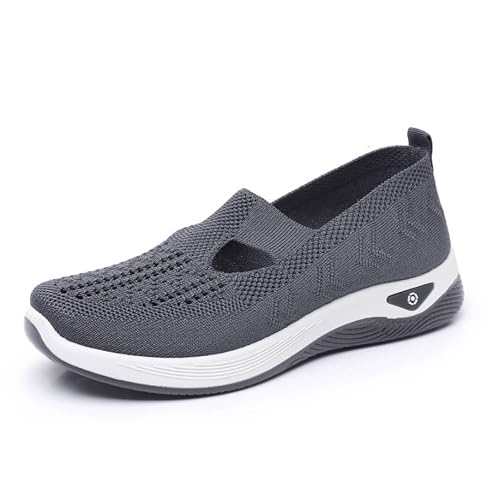 Generisch Orthopädische Damenschuhe Wanderschuhe Leichte H-Typ Mesh-Schuhe Slip-On Sommer Schlupfschuhe Atmungsaktive Memory Foam Bequeme Outdoor Sportschuhe Weich Sommerschuhe Dark Gray 37 Generisch Orthopädische Damenschuhe Wanderschuhe Leichte H-Typ Mesh-Schuhe Slip-On Sommer Schlupfschuhe Atmungsaktive Memory Foam Bequeme Outdoor Sportschuhe Weich Sommerschuhe Dark Gray 37 von Generisch