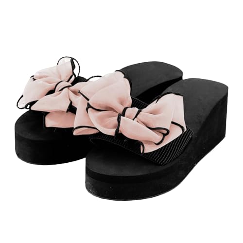 Generisch Orthopädische Hausschuhe Damen Zehensandalen Dicker Sohle Offene Ehen Pantoletten Runde Toe Keilsandalen Slip-On-Sicherheits Freizeitsandale Breite Füße Strandsandalen Elegant Sandaletten von Generisch