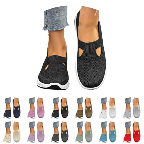 Generisch Orthopädische Schuhe Damen Loafer Sommer Mesh Atmungsaktiv Leichtgewichts Laufschuhe Weite H Vermascht Bequeme Walkingschuhe Outdoor Slip On Weiche Sohle Sommerschuhe,34-42 EU von Generisch