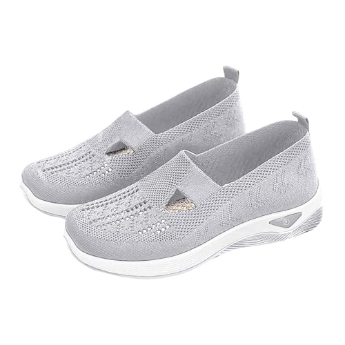 Generisch Orthopädische Schuhe Damen Loafer Sommer Mesh Atmungsaktiv Leichtgewichts Laufschuhe Weite H Vermascht Bequeme Walkingschuhe Outdoor Slip On Weiche Sohle Sommerschuhe,34-42 EU von Generisch