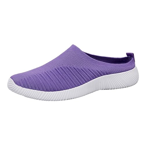 Generisch Orthopädische Schuhe Damen Pantoletten Sommer Wanderschuhe Hinten Offen Orthopädische Hausschuhe Cushion Slip On Sneakers Diabetiker-Walkingschuhe Mesh Atmungsaktiv Sandalen Indoor/Outdoor von Generisch