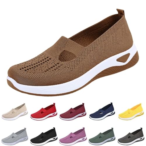 Generisch Orthopädische Schuhe Damen Walkingschuhe Damen Leicht Weite H Vermascht Atmungsaktive Lässige Komfort Laufschuhe Bequeme Outdoor Sommerschuhe Turnschuhe von Generisch
