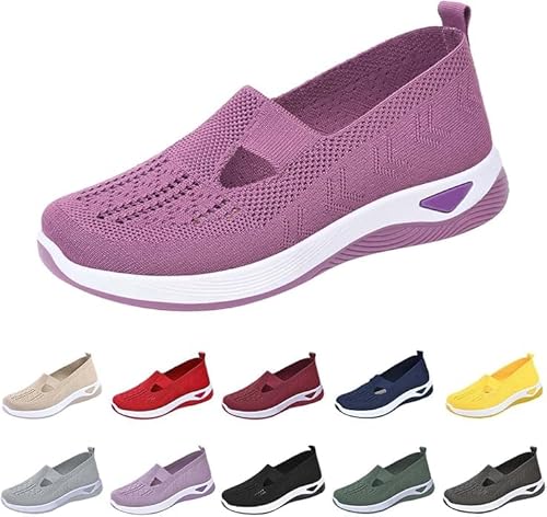 Generisch Orthopädische Schuhe Damen Walkingschuhe Damen Leicht Weite H Vermascht Atmungsaktive Lässige Komfort Laufschuhe Bequeme Outdoor Sommerschuhe Turnschuhe von Generisch