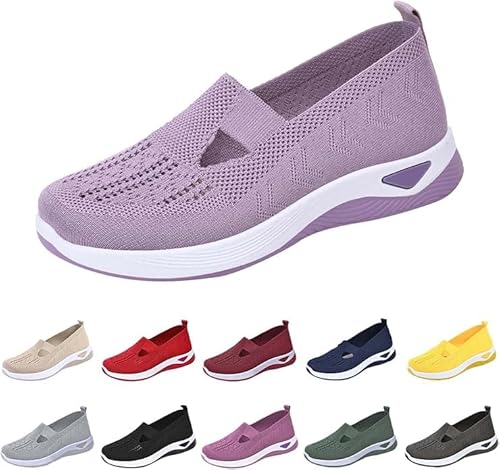 Generisch Orthopädische Schuhe Damen Walkingschuhe Damen Leicht Weite H Vermascht Atmungsaktive Lässige Komfort Laufschuhe Bequeme Outdoor Sommerschuhe Turnschuhe von Generisch