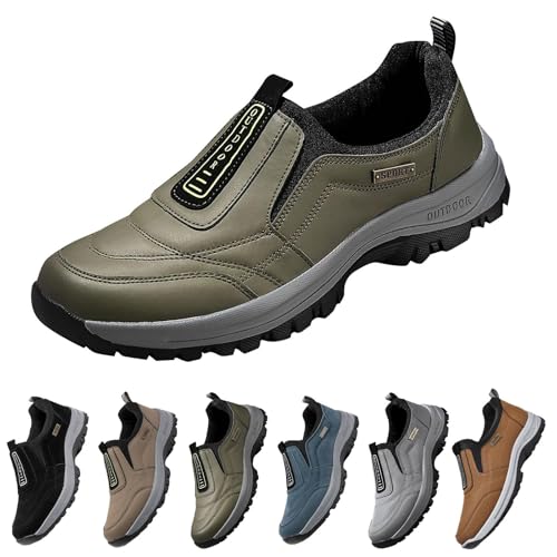 Generisch Orthopädische Schuhe Herren,Slip in Schuhe Herren,Herrenschuhe Weite K Extra Weit,Orthopädische Sneaker,Slip on Walking Schuhe mit Fußgewölbestütze,Leichte Outdoor Schuheleicht von Generisch