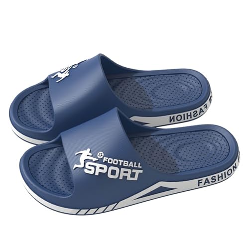 Generisch Orthopädische Schuhe Herren Sommer Atmungsaktive Massage Weiche Sohle Schnelltrocknende Slipper Bequeme Flache Schuhe Mokassin Hausschuhe Herren (Navy, 41) von Generisch