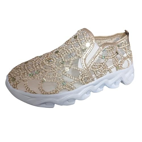 Generisch Orthopädische Sneaker Damen Bequem Atmungsaktiv Spitze Turnschuhe Slip On Schuhe Dirndl Schuhe Trachten Sneakers Lässige Flache Schuhe Bestickt Freizeitschuhe Trachtenschuhe von Generisch