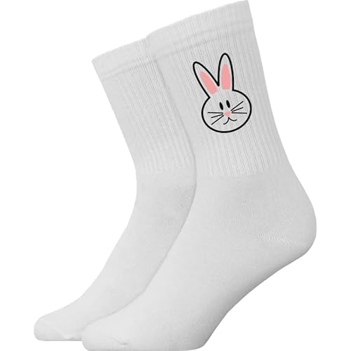 Generisch Ostern Ostergeschenk Osterhase - Atmungsaktive Sportsocken Tennissocken Crew Socks Baumwolle Socken von Generisch