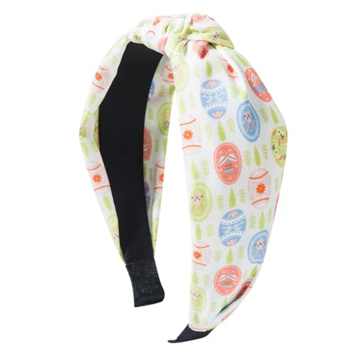 Ostern-Stirnband,Ostern-Stirnbänder für Frauen | Breites Top-Knoten-Stirnband - Stirnband mit Hasen-Ei-Aufdruck, Frühlings- und Urlaubsaccessoires für Damen von Generisch