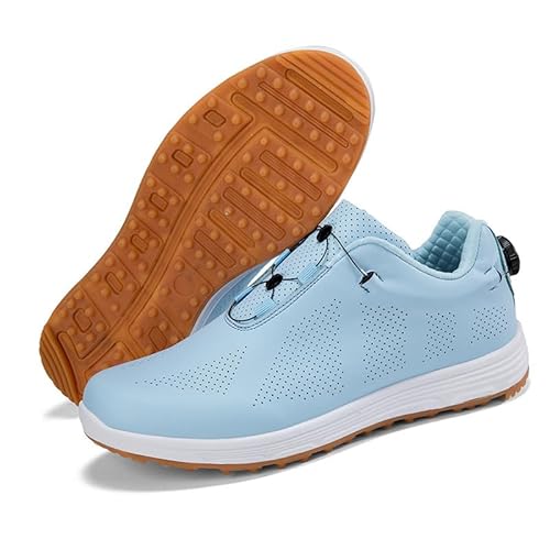 Generisch Outdoor Golf Schuhe Männer Freizeitschuhe Rutschschutz Atmung Reiseschuhe (Himmelblau,43) von Generisch