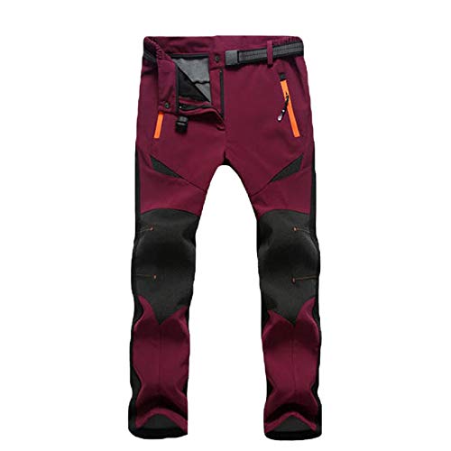 Generisch Outdoor Hosen Für Damen Kurzgröße Stretch Herbst Winddicht Schneehose Trekkinghose Warm Atmungsaktiv Lang Wasserdicht Wanderhose Skihose Winter Leicht Softshellhose Outdoor Hose von Generisch