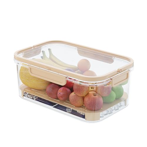 Generisch Outdoor Ice Preservation Box, Ice Chilled Snack Organizer Box, Airtight Fruit Storage Containe for Camping Picnic and Outdoor(beige) von Generisch