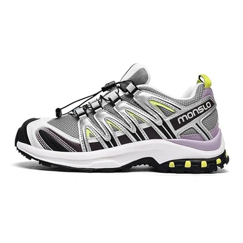 Generisch Outdoor Rutschschutzschuhe Atmungsfeste Sportschuhe Zipper-Typ Laufschuhe (Sandgrau,44) von Generisch
