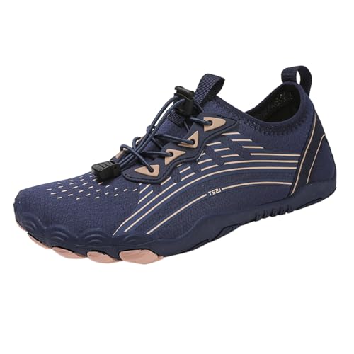 Generisch Outdoor-Wasserschuhe für Herren und Damen, Fünf-Finger-Strandschuhe, Watschuhe, rutschfeste und Schwimmschuhe Herren Turn Schuhe 43 (Blue, 38) von Generisch