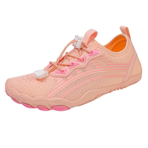 Generisch Outdoor-Wasserschuhe für Herren und Damen, Fünf-Finger-Strandschuhe, Watschuhe, rutschfeste und Schwimmschuhe Herren Turn Schuhe 43 (Pink, 42) von Generisch