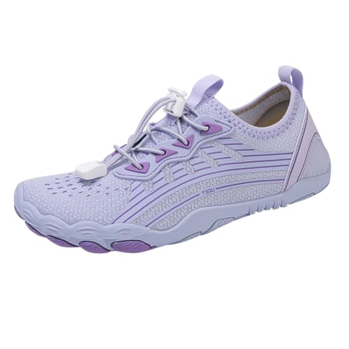 Generisch Outdoor-Wasserschuhe für Herren und Damen, Fünf-Finger-Strandschuhe, Watschuhe, rutschfeste und Schwimmschuhe Herren Turn Schuhe 43 (Purple, 41) von Generisch