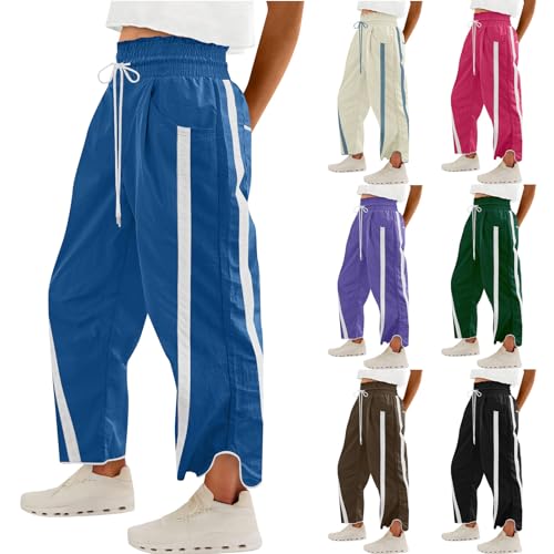 Generisch Outdoorhose Damen Wanderhose wasserdichte Trekkinghose mit Taschen Sporthose Hosen Einfarbig Cargohose Jogginghose Bequem Sweatpants Stoffhose Laufhose Gerade Hose Pluderhose Schwarz M von Generisch
